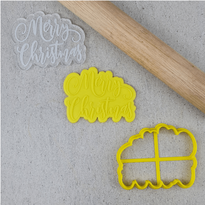 CCC Cutter & Embosser Set Merry Christmas - Sweet Life Cake Supply