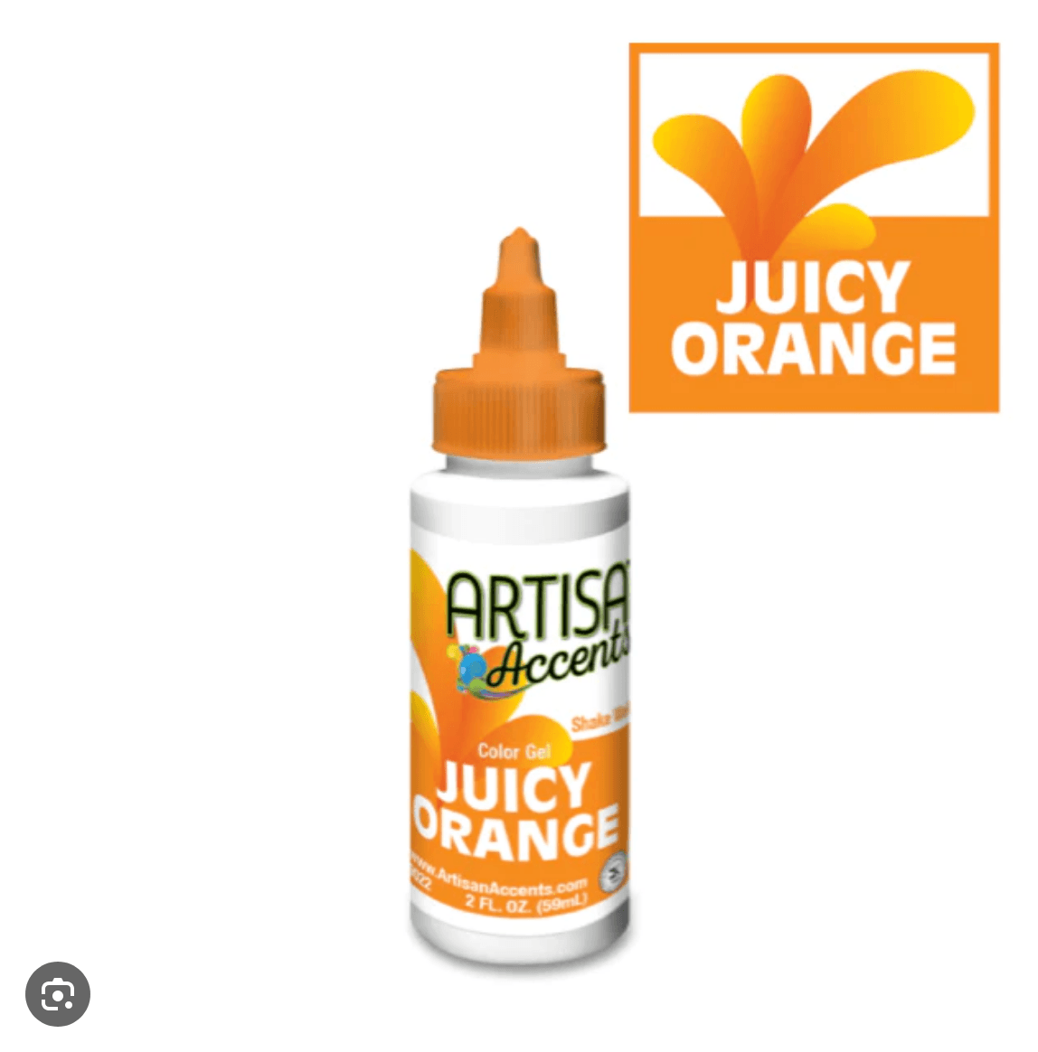 CakeCraft Juicy Orange Artisan Accents Gel Color - Sweet Life Cake Supply