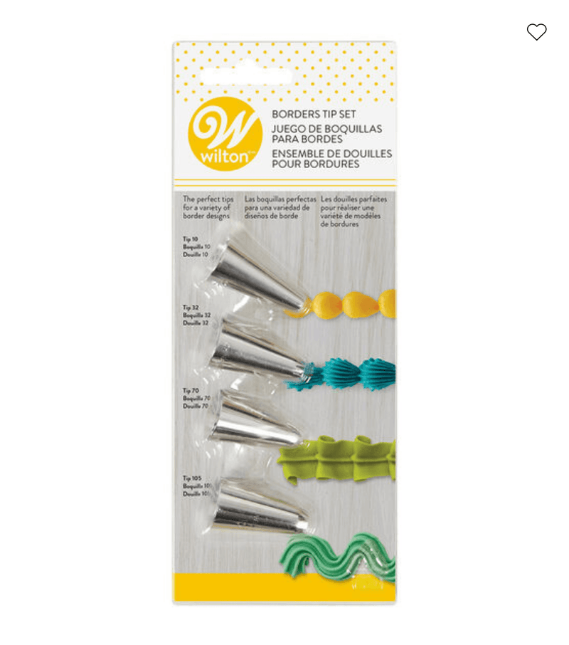 Wilton 4-PIECE Border Icing Tip Set*