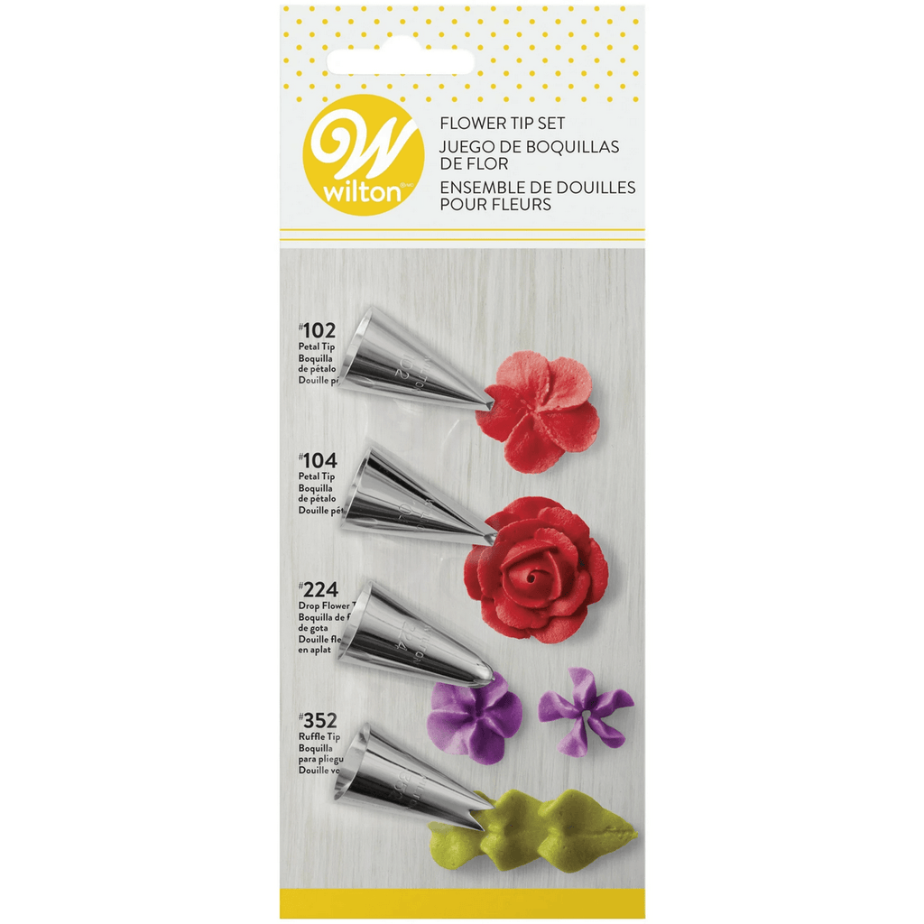Wilton Flower Piping Tip Set, 4-Count* – Sweet Life Cake Supply