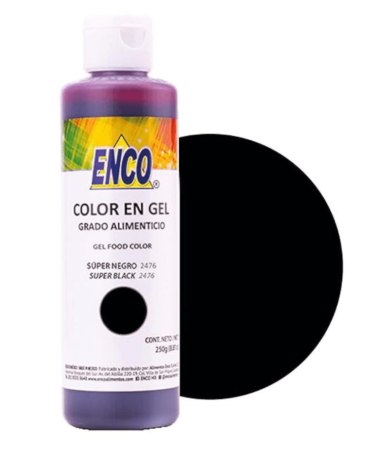 ENCO Super Black Gel Coloring 8.8oz - Sweet Life Cake Supply