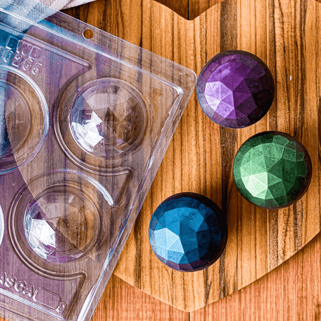 3-Part Geometric Sphere for Hot Cocoa Bombs 60mm - Sweet Life Cake Supply