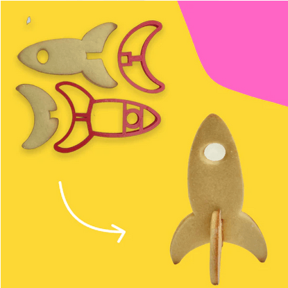 Hattie & Mouse Cutter 3D Rocket Ship