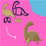 Hattie & Mouse Cutter 3D Brontosaurus