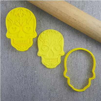 CCC Cutter & Embosser Set Skull 3D Heart Eyes - Sweet Life Cake Supply