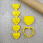 CCC Cutter & Embosser Set Candy Heart I Love You