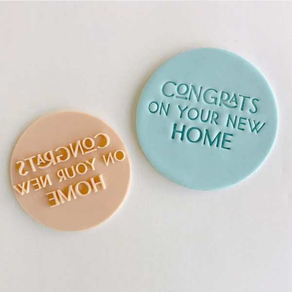 Little Biskut Embosser Congrats on your New Home Embosser - Sweet Life Cake Supply