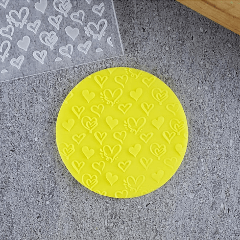 CCC Pattern Plate Hearts Outline Pattern Plate - Sweet Life Cake Supply