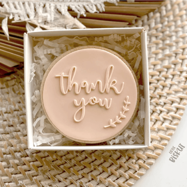 Little Biskut Thank You Debosser - Sweet Life Cake Supply