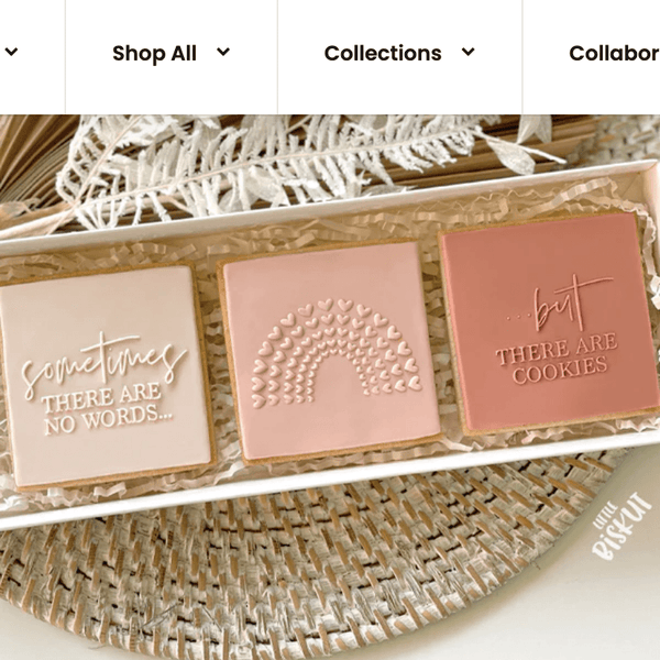 Little Biskut Sometimes There Are No Words Debosser - Sweet Life Cake Supply