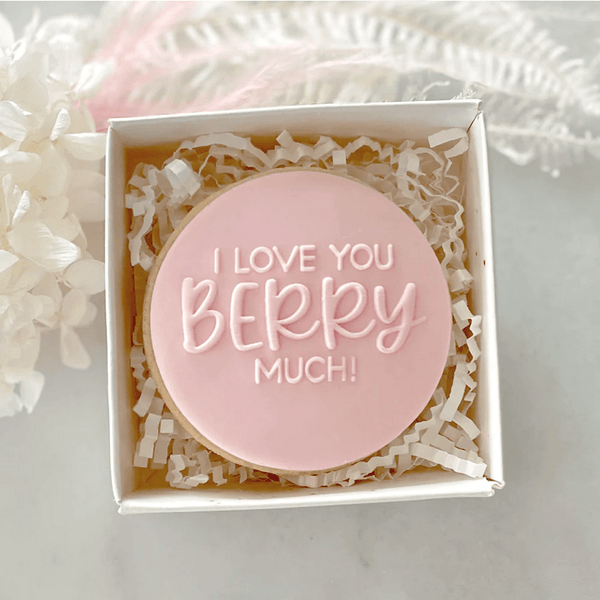 Little Biskut I Love You BERRY Much Debosser - Sweet Life Cake Supply