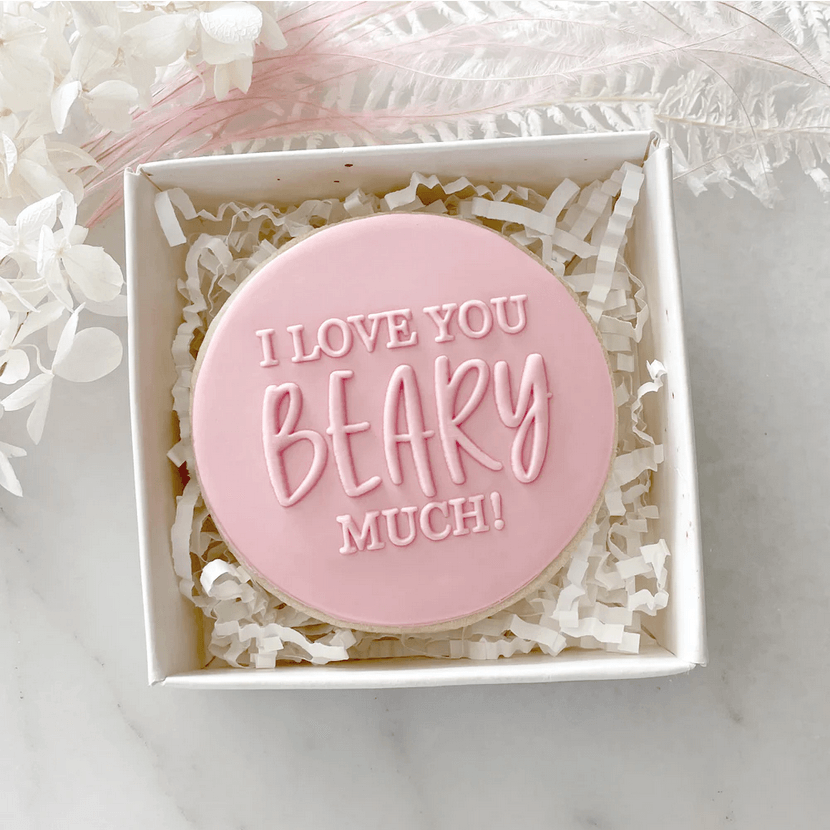 Little Biskut I Love You BEARY Much Debosser - Sweet Life Cake Supply