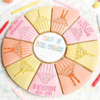 Bikkie Smalls Happy Birthday Platter Debosser - Sweet Life Cake Supply