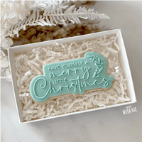 Little Biskut Have Yourself a Merry Christmas Cutter & Debosser - Sweet Life Cake Supply