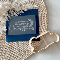 Little Biskut Have Yourself a Merry Christmas Cutter & Debosser - Sweet Life Cake Supply