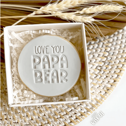 Little Biskut Cutter Love You Papa Bear - Sweet Life Cake Supply