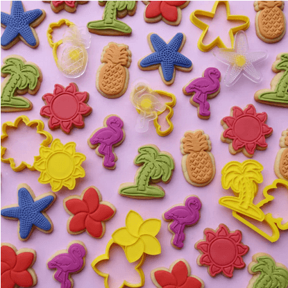 CCC Cutter & Embosser Set Tropical Mini Set - Sweet Life Cake Supply