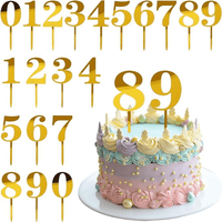 Acrylic Gold Number Cake Topper - Sweet Life Cake Supply