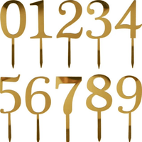 Acrylic Gold Number Cake Topper - Sweet Life Cake Supply