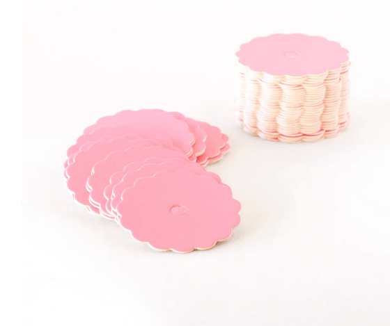 Pink Scalloped Cake Pop Boards- 50 Pack - Sweet Life Cake Supply