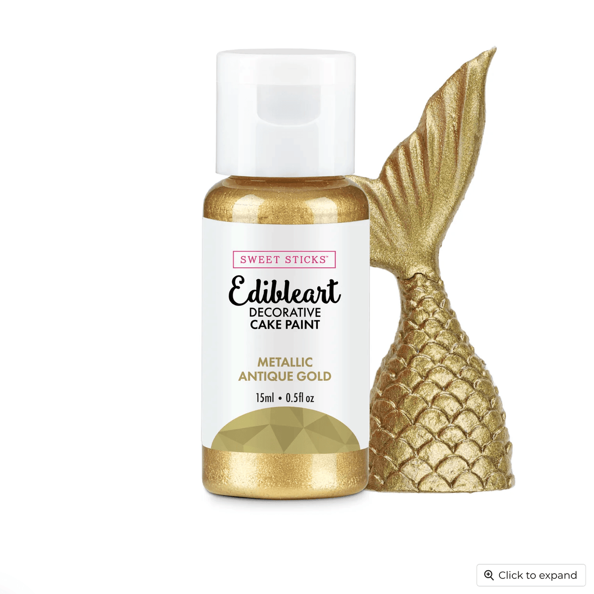 Sweet Sticks Metallic Antique Gold Cake Paint - Sweet Life Cake Supply