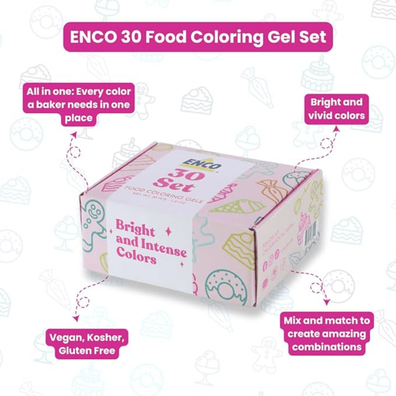 ENCO 30 Color Set - Sweet Life Cake Supply