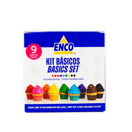 ENCO 9 Color Basic Set - Sweet Life Cake Supply