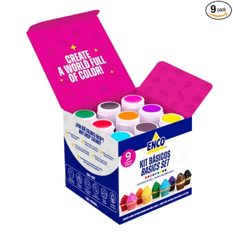 ENCO 9 Color Basic Set - Sweet Life Cake Supply