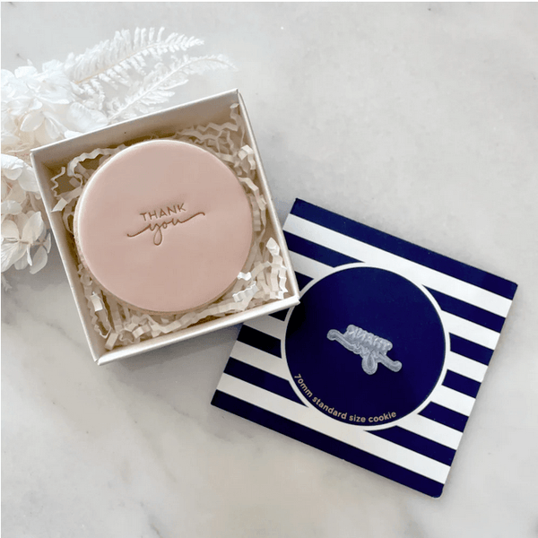 Little Biskut Thank You Tiny Text Stamp - Sweet Life Cake Supply