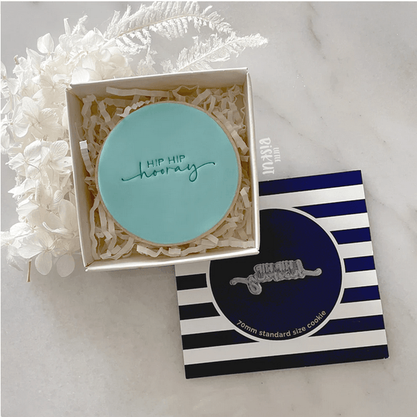 Little Biskut Hip Hip Hooray Tiny Text Stamp - Sweet Life Cake Supply