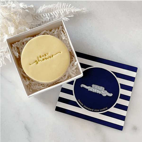 Little Biskut Baby Shower Tiny Text Stamp - Sweet Life Cake Supply