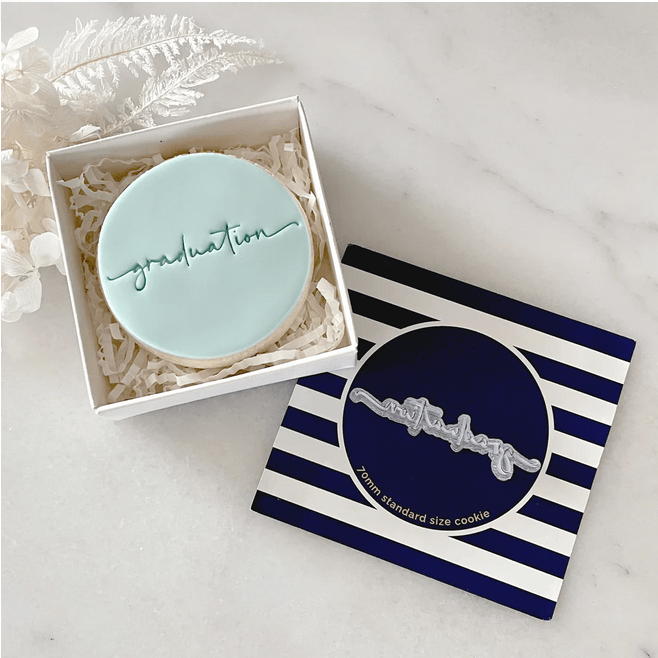 Little Biskut Graduation Tiny Text Stamp - Sweet Life Cake Supply