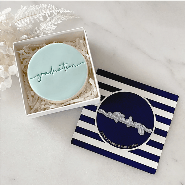 Little Biskut Graduation Tiny Text Stamp - Sweet Life Cake Supply