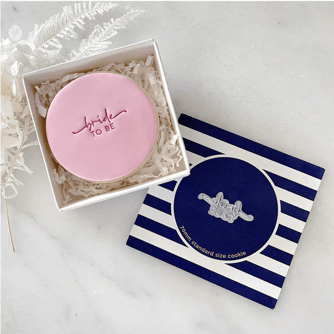 Little Biskut Bride To Be Tiny Text Stamp - Sweet Life Cake Supply