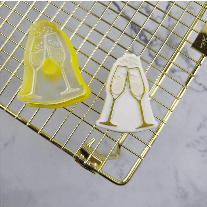 CCC Cutter & Debosser Set Mini Champagne Glasses - Sweet Life Cake Supply