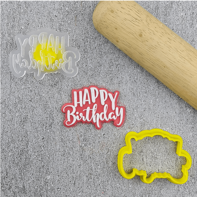 CCC Cutter & Debosser Set Mini Happy Birthday