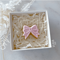 Little Biskut Gingham Bow Cutter & Debosser Set - Sweet Life Cake Supply
