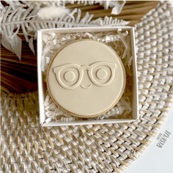 Little Biskut Smart Cookie Glasses Debosser - Sweet Life Cake Supply
