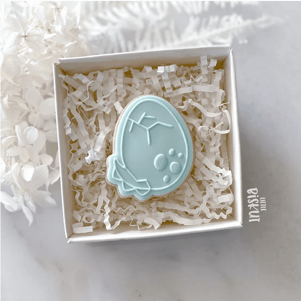 Little Biskut Mini Dinosaur Egg Cutter and Debosser Set - Sweet Life Cake Supply