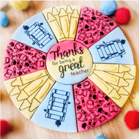 Bikkie Smalls Teacher Platter Debosser & Cutter Set - Sweet Life Cake Supply