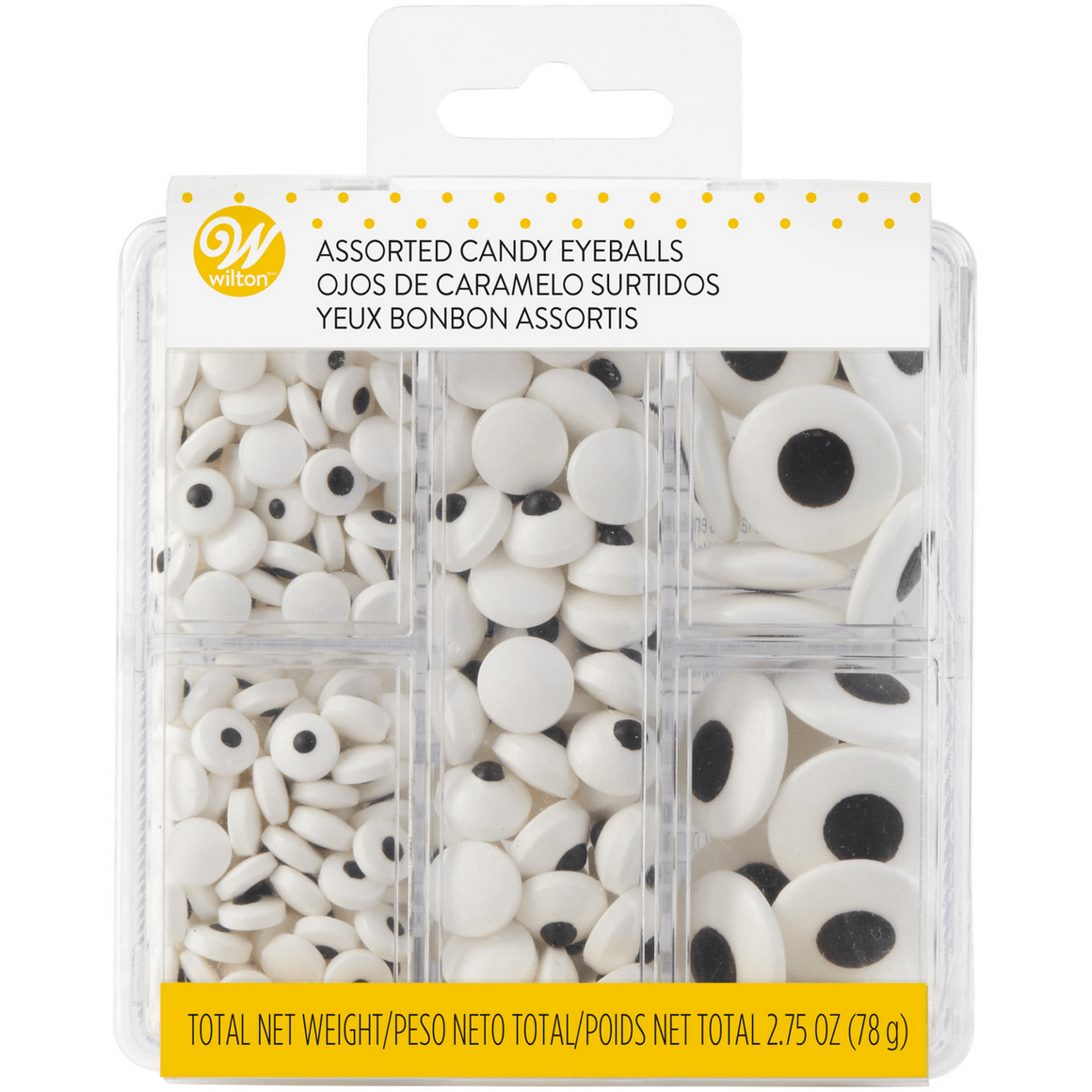Wilton Edible Black and White Candy Eyeball Sprinkles, 2.75 oz.* - Sweet Life Cake Supply