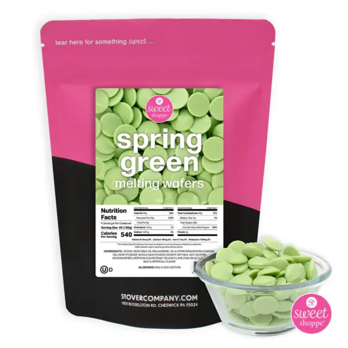 Sweet Shoppe Spring Green Melting Wafers 12 oz