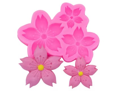 Silicone Mold Wild Flower 3pcs