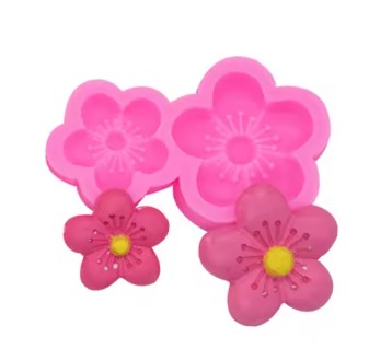 Silicone Mold Cherry Blossom Flower 2pcs
