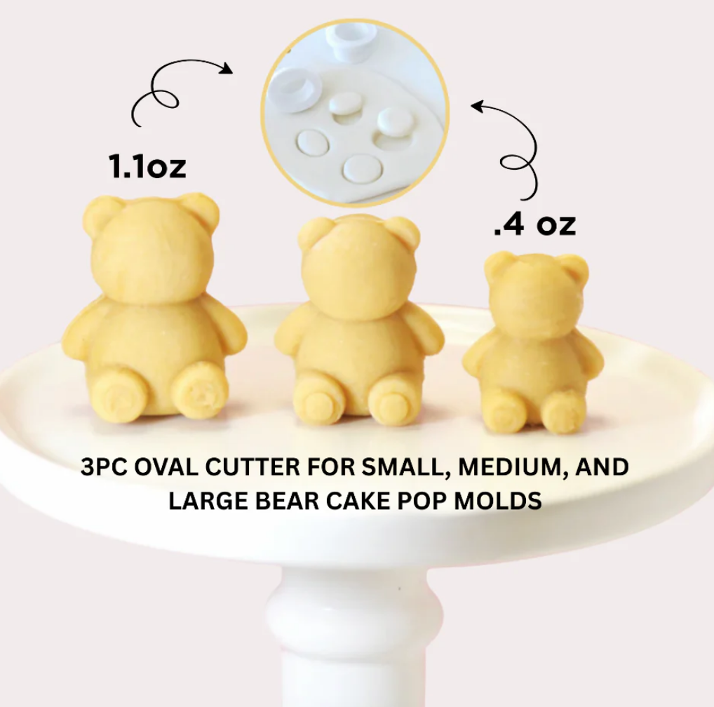 Bear Cake Pop Mouth Cutter Set