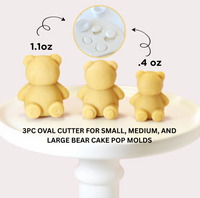 Bear Cake Pop Mouth Cutter Set
