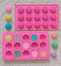 Silicone Rose Mold, 15-Cavity