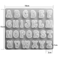 Silicone Mold Upper Case Retro Letters & Numbers