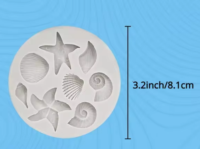 Silicone Mold Sea Shells 8 Cavity