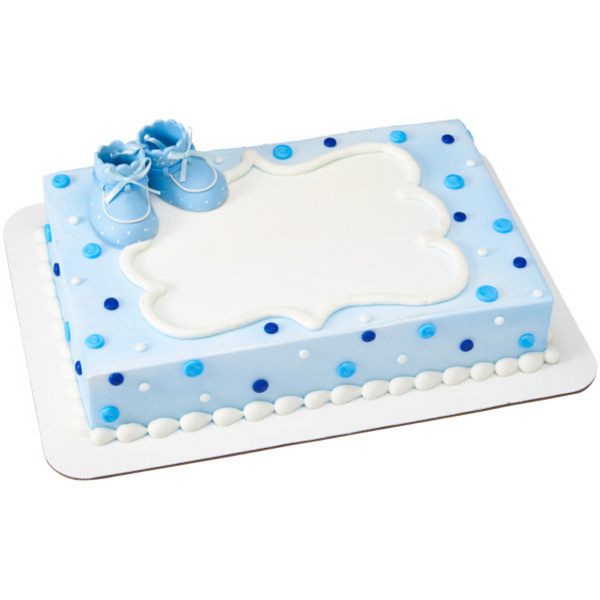 Blue Baby Booties Deco Set